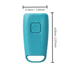 Mini Ultrasonic Anti Bark Trainer Keychain Shape Handheld Dog Deterrent Flash Light Rechargeable 1 Hour Pet Training