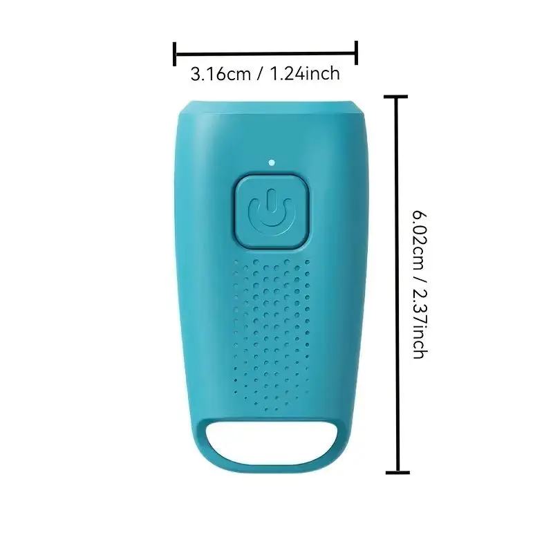 Mini Ultrasonic Anti Bark Trainer Keychain Shape Handheld Dog Deterrent Flash Light Rechargeable 1 Hour Pet Training