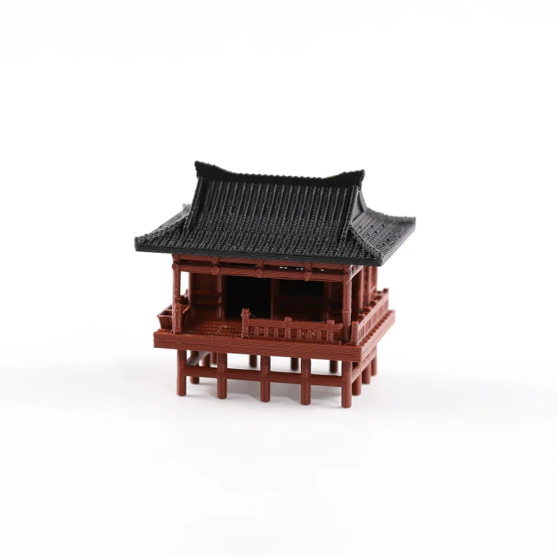 Mini Zen Aquarium Ornament Micro Landscape Sand Table Decoration Retro House Gazebo Small Statue Hot