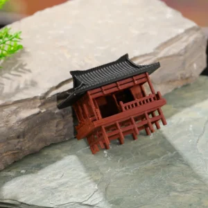 Mini Zen Aquarium Ornament Micro Landscape Sand Table Decoration Retro House Gazebo Statue