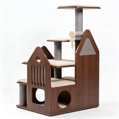 Minimalist Design Custom Production Factory Pet Furniture Matching Home Decor Cat Tree House
