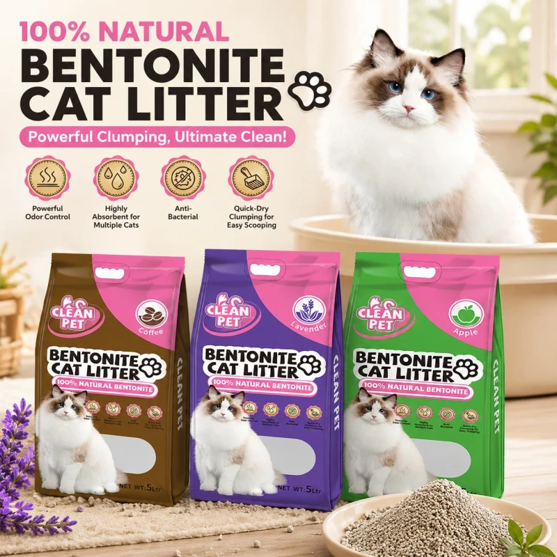 Mixed Cat Litter Bentonite Tofu Formula Strong Clumping OEM Factory Dust Free Private Label Manufacturer Cat Pet Sand
