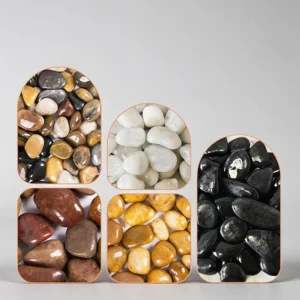 Mixed Color Polished River Pebbles Natural Stone Cobblestone for Aquarium Decoration and Garden Path Paving
