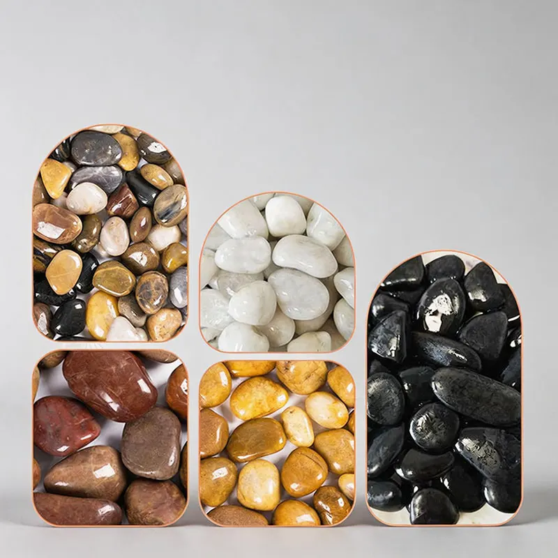Mixed Color Polished River Pebbles Natural Stone Cobblestone for Aquarium Decoration and Garden Path Paving
