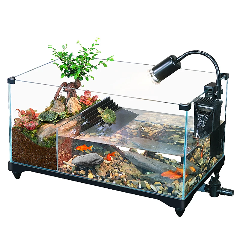 Modern Aquaculture Tank Anti Escape Mechanism for Turtle Breeding Pet Decoration Eco Friendly Living Room Aquarium