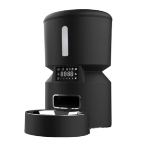 Modern Automatic Pet Bowl Feeder Eco Friendly Plastic Dog Cat Time Setting LCD Display Easy Charging Universal Voltage