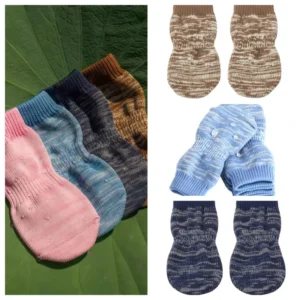 Modern Breathable Eco Friendly Waterproof PU & Rubber Dog Socks for Hardwood Floors No Twist Dog Booties Grippy Soles