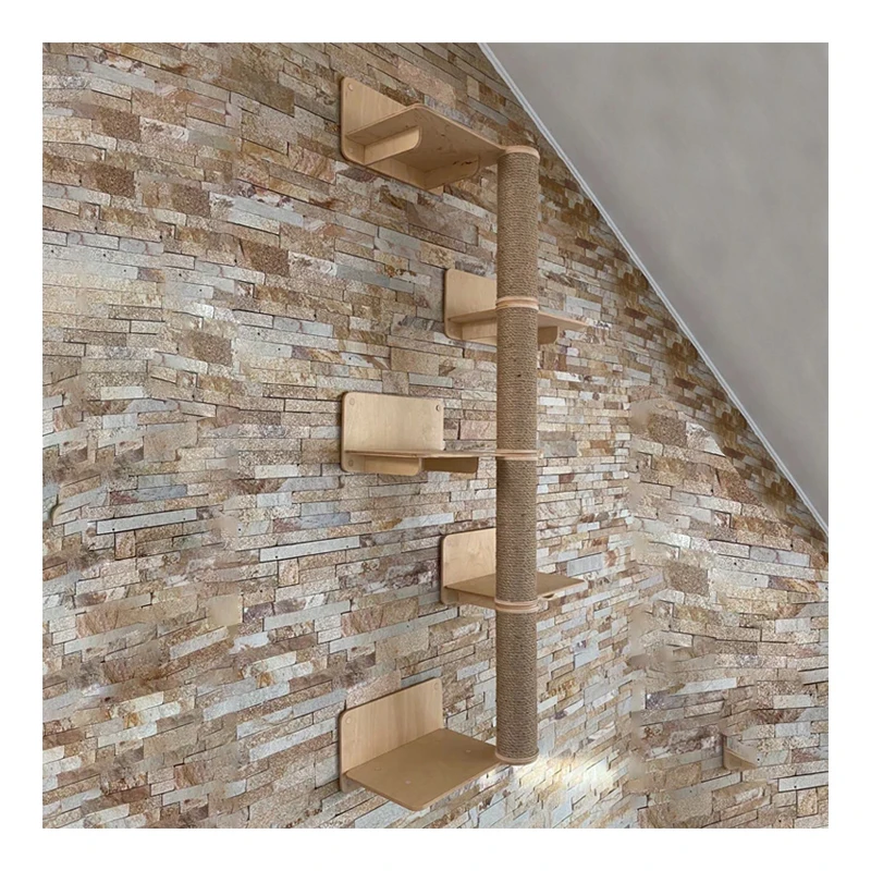 Modern Cat Wall Mounted Play Furniture Scratcher Cat Climbing Frame Shelf Tree Tower