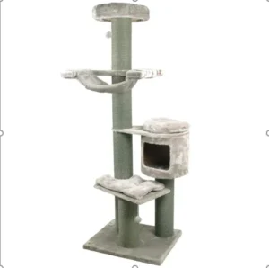 Modern Classic Luxury 4 Level 175cm Folding Eco Friendly Cat Tree Plush Sisal Scratching Posts Indoor Cats Hanging Toys