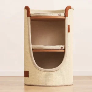 Modern Eco-Friendly Large Indoor Climb Castle Cat Scratching Post Climbing Tree House with Soft Cushion and Sisal Cat Scratcher