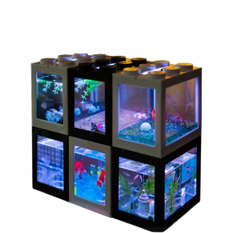 Modern Eco Friendly Micro Landscape Seaweed Ball Betta Fish Tank Accessories Creative Remote Control Aquarium for Living 220v
