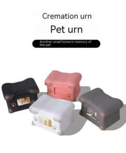 Modern Eco Friendly Portland Cement Pet Burial Urns Caskets Memorial Bone Boxes for Cats and Dogs Cremation Storage