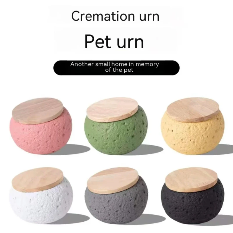 Modern Eco Friendly Portland Cement Pet Burial Urns and Caskets Memorial Bone Boxes for Cats and Dogs Cremation Storage