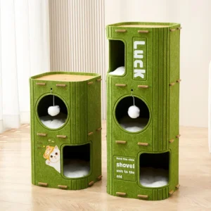Modern Eco friendly Double Triple Layer Cat Tree Special Bucket Nest Wood Scratcher Climbing Rack Single Double Hole Felt Living