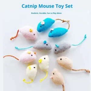 Modern Eco friendly Interactive Cat Toys Self Hi Cloth Mouse Simulation Plush Bite Resistant Pet Supplies Containing Catnip
