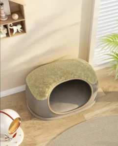 Modern Foldable Multi functional Solid Wood Pet House with Waterproof Roof for Cats and Rabbits Outdoor Use