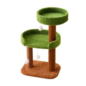 Modern Four Seasons Universal Eco Friendly Durable 4 Level Cat Tree Scratcher Toy Rattan Sisal Mats Space Capsule Cat Nest Wood