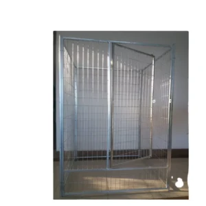 Modern Hot Dipped Galvanized Steel Dog Run Kennel Cage with Secure Door for Garden and Outdoor Pet Enclosure