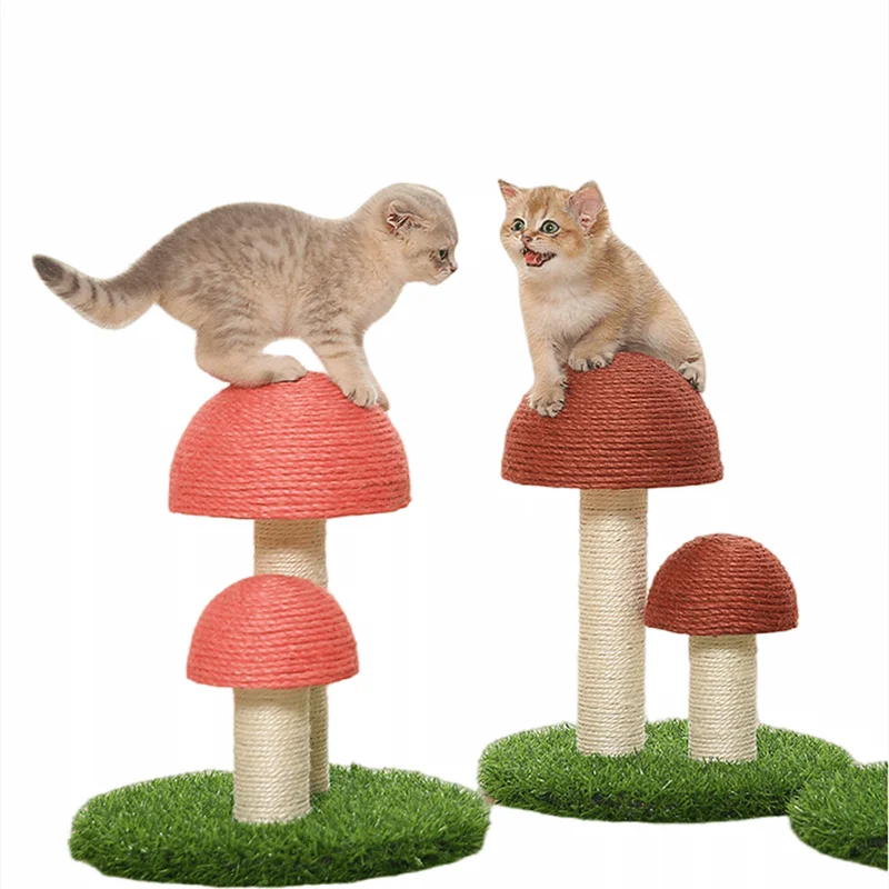 Modern Interactive Cat Scratcher Tree Quality Sisal Mushroom Shaped Catnip Cardboard Bamboo Paper Cotton for Christmas Carton