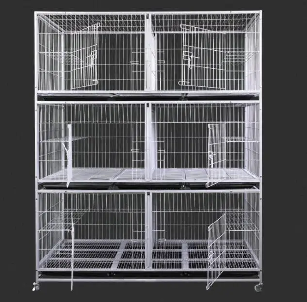 Modern Iron Multilayer Pet Cage with Breathable Design Solid Pattern for Cats and Dogs