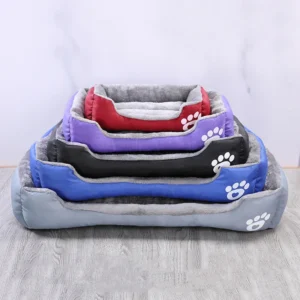 Modern Large Memory Foam Orthopedic Dog Bed Plush Sofa Bed with Print Pattern Fiber Material for Calming Dogs