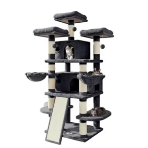Modern Luxury Plush Cat Climbing Tree 3 Level Sisal Scratcher Eco friendly Halloween Christmas Gift Indoor Outdoor Use Carton