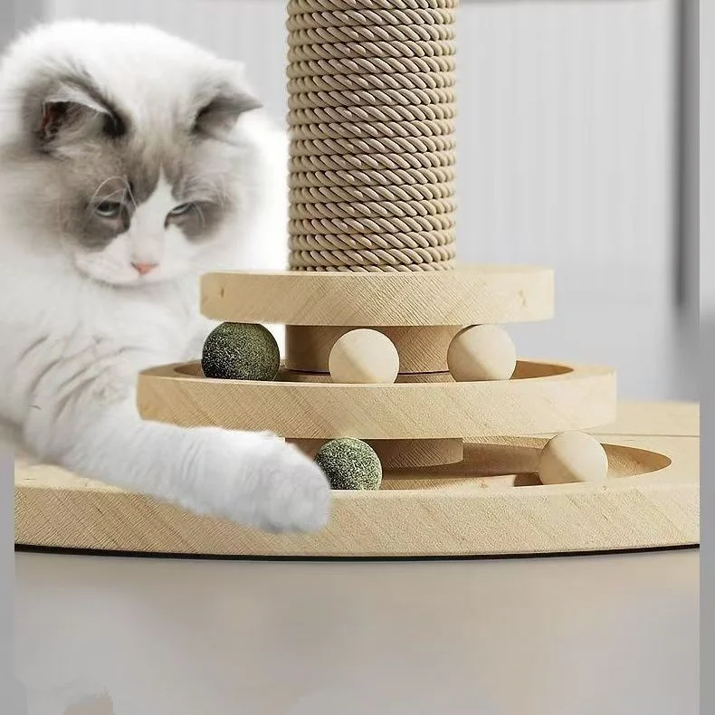 Modern Luxury Sisal Cat Scratching Board Climbing Rack 2 Level Vertical Cat Toy Pet Supplies Cat Tree