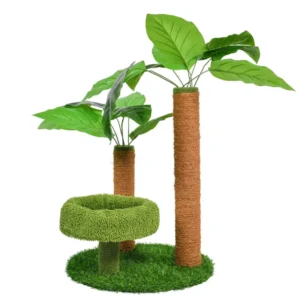 Modern Luxury Solid Wood Cat Tree Scratcher with Multi level Design Durable & Eco Friendly