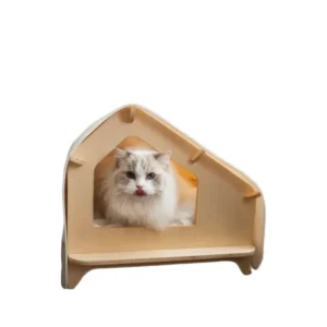Modern Luxury Villa Style Dog Kennel & Cat Bed Eco friendly Wooden Pet House with Print Pattern All Seasons Use