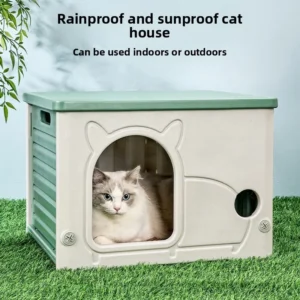Modern Luxury Waterproof Eco Friendly Solid Plastic Cat Dog House Indoor Outdoor Living Winter Easy Assembly Durable