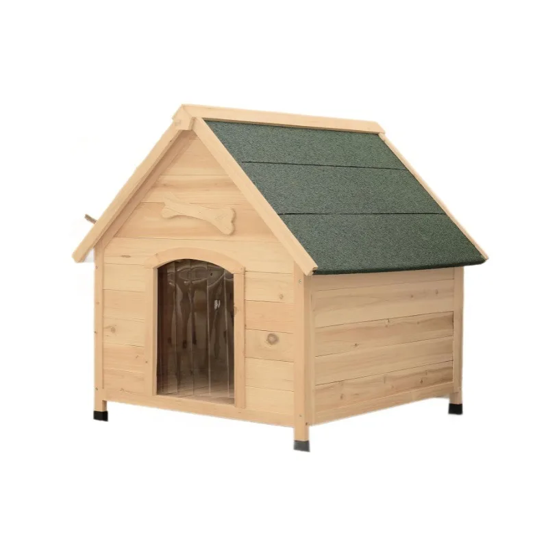 Modern Luxury Wooden Dog House Villa Style Solid Construction Durable Eco Friendly Waterproof Indoor Outdoor Use Large Scale