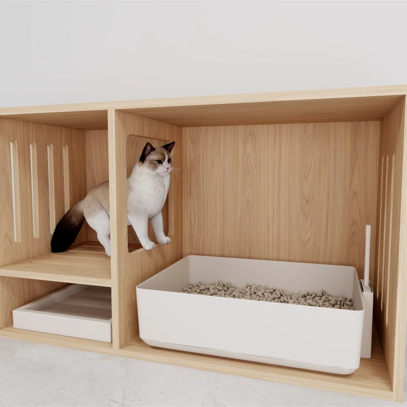 Modern Luxury Wooden Pet House with Eco Friendly Design Customizable Warm Little Home for Pets for Living Room & Villa