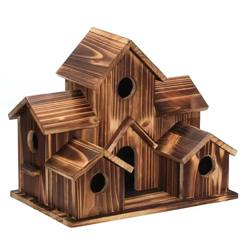 Modern Natural Wooden Bird House Nest Cage Accessories for Pets Premium Living Room Pet Furniture