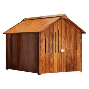 Modern Outdoor Large Solid Wood Dog & Cat House with Closed Design Warm Rainproof Feature All Seasons Strong Air Circulation