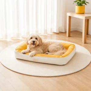 Modern PU Leather Pet Sofa Bed Waterproof Stain Resistant Pet Bed Easy to Clean Pet Nest for Indoor Cats Dogs
