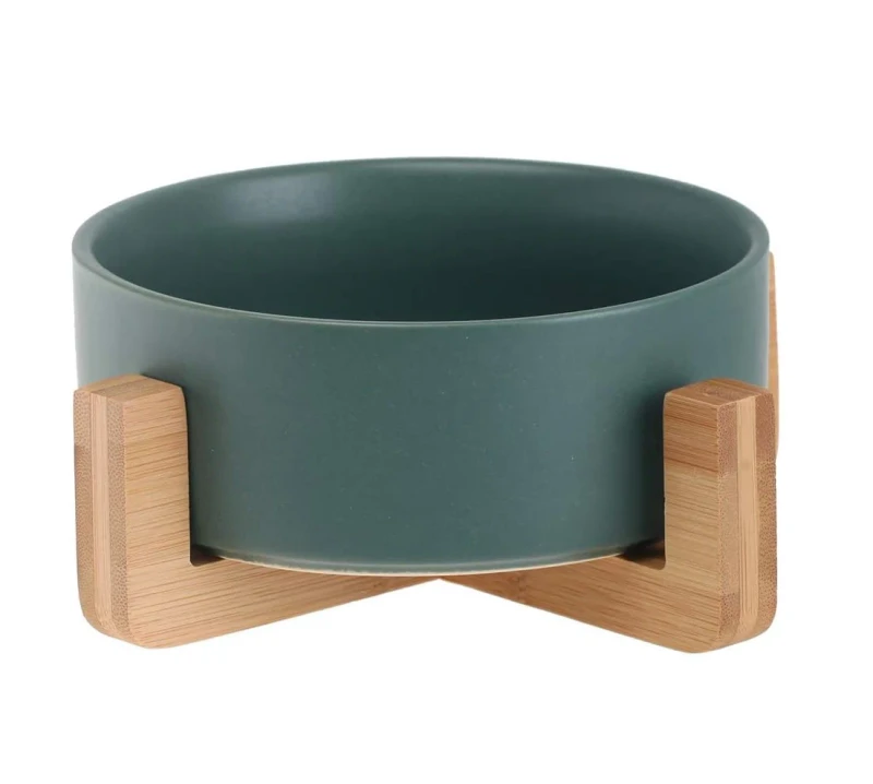 Modern Pet Feeder and Bowl Set Eco Friendly Elevated Weighted Food Water Feeder for Cats Cute Design