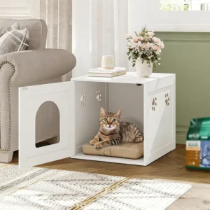Modern Plywood Cat Toilet Cabinet Sustainable Wood Cat Furniture Modern Pet House for Cats