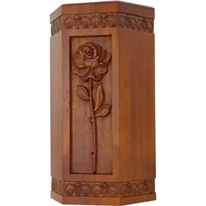 Modern Rose Style Solid Wood Customizable Pet Caskets & Urn Creative Funeral Supplies Memorial Life Box Custom for Dogs Cats