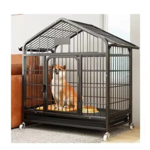 Modern Solid Plastic Tray Multiple Sizes Dog Kennel Stainless Steel Foldable Large Pet Cat Cage House