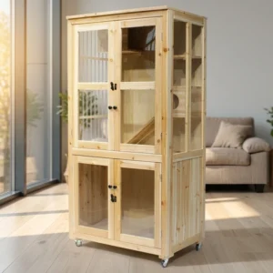 Modern Solid Wood Cat Villa with Large Living Space Climbing Space Vertical Structure Does Not Take up Much Space