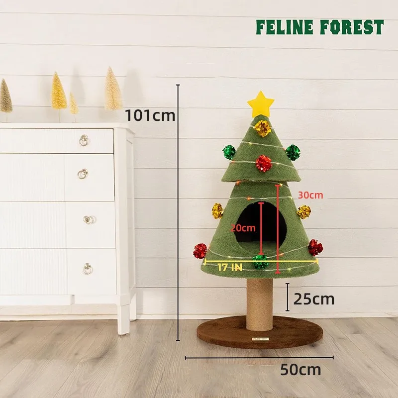Modern Style Cat Climbing Rack Big Cat Special Sisal Grab Column Christmas Tree Cross Border Cat Trees & Scratcher