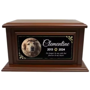 Modern Style Wooden Photographic Frame Urn Memory Box for Pet Ashes Funeral Cremation Memorial Keepsake Pet Caskets Urns