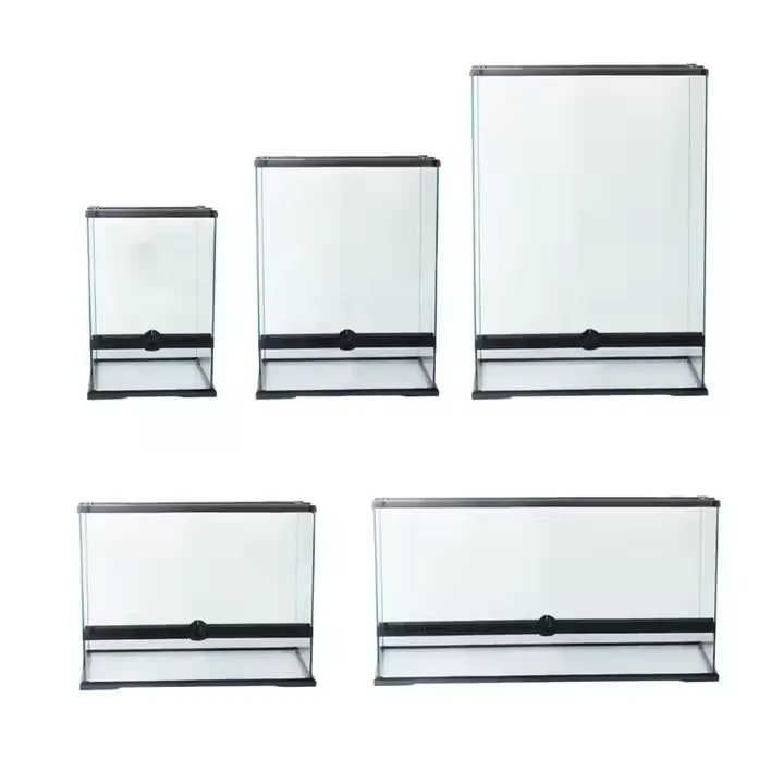 Modern Tropical Rainforest Rectangular Glass Tank Aquarium Accessory Durable Eco Friendly Reusable Solid Horned Reptiles