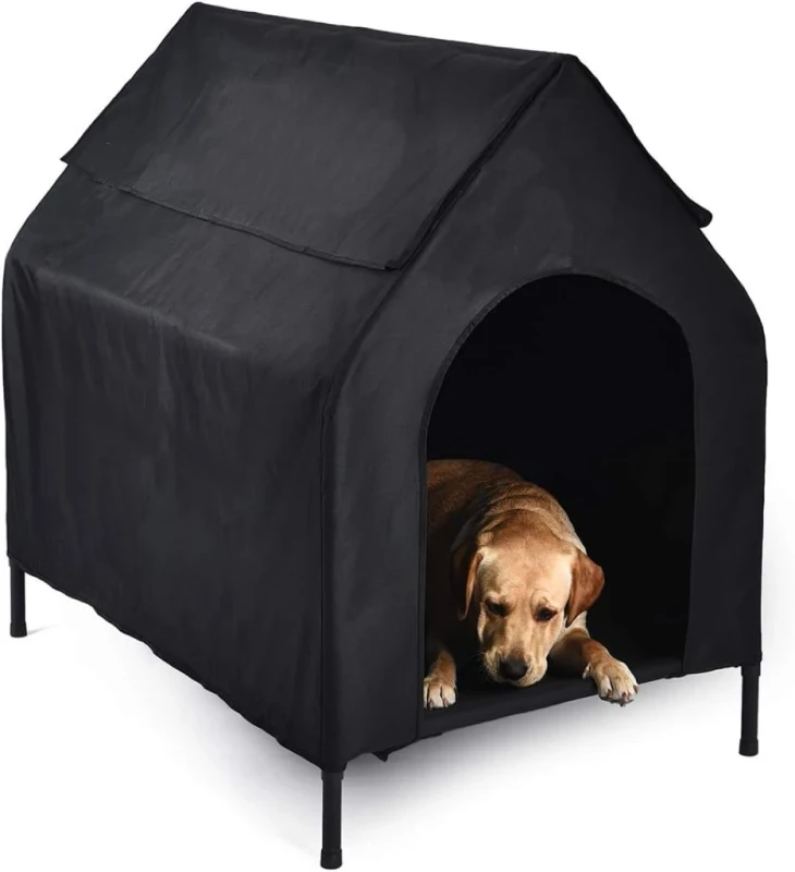 Modern Waterproof Oxford Fabric Large Elevated Dog House Outdoor Indoor Elevated Floor Dog Kennels Pet House