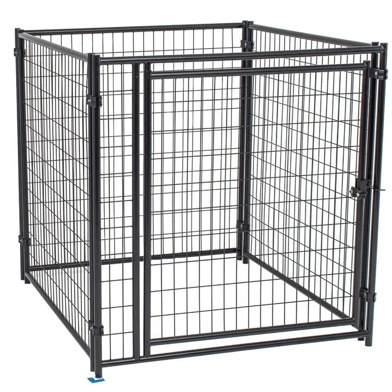 Modular Welded Mesh Dog Kennel Large Outdoor Metal Dog Crate Playpen Heavy Duty Pet Cage House with Secure Lock Door Anti Rust