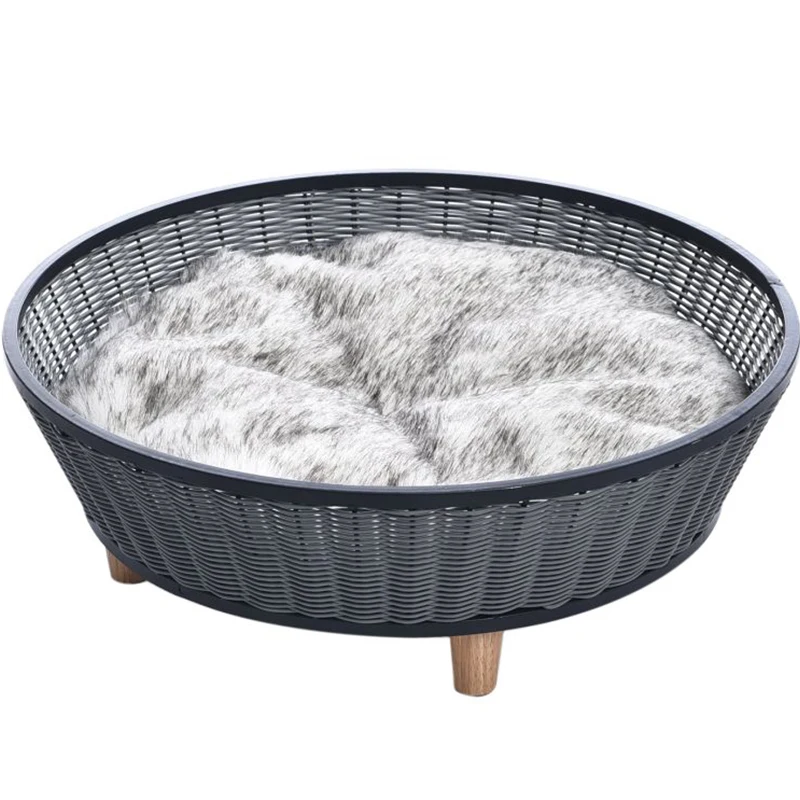 Morden Style Artificial Rattan Pet Furniture, Fashion Indoor Pet Bed Dog Bed House