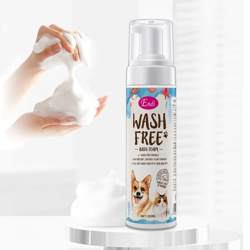 Mu Si Universal Pet Shower Gel Shampoo Free OEM Rubber Pet Brush Dog Bath Cleaning Foam Features Plastic Cats Grooming