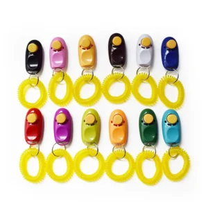 Multi Colors Finger Dog Training Clicker with Wrist Strap