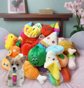 Multi Function Interactive Funny Chew Ball Toy for Dogs Cats Cute Design Ring Bells Plush Velvet Rope Small Cartoon Pattern