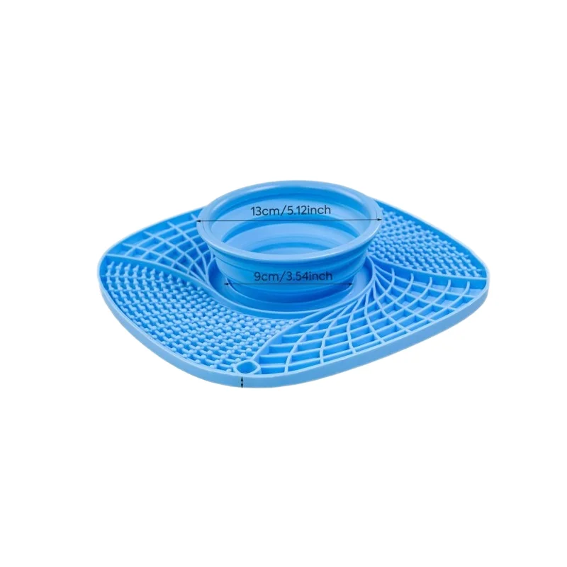 Multi Functional Portable Quadrate Solid Silicone Bowls for Small Animals Cats & Dogs Indoor Outdoor Travel Use